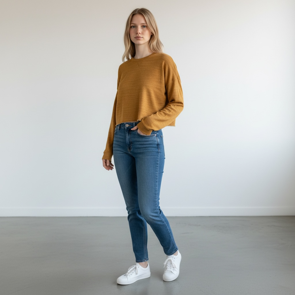 Double Zero Burnt Orange Crop Top
